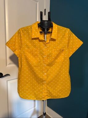 Tommy Hilfiger Yellow Polka Dot Shirt
